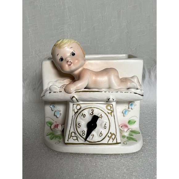 Vintage HTF NAPCO Baby Scale Planter Vase Container, A-4607, Exc Cond - Picture 1 of 9